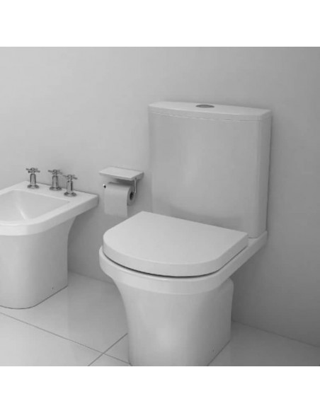 Baños > Asientos > Asiento inodoro universal blanco laqueado herraje nylon  Ferrum