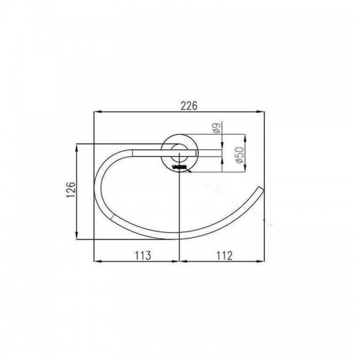 Toallero aro Vasser Cyrano bronce cromo
